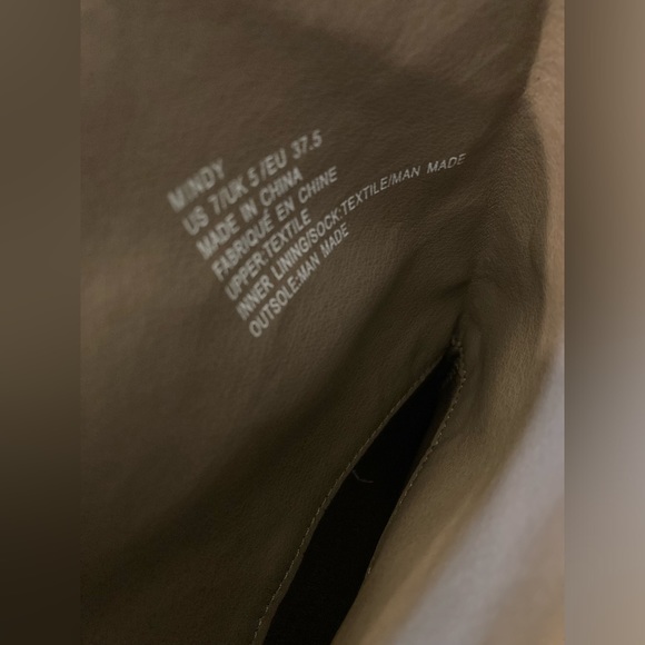 Taupe Knee High Heeled Boots Size 7 - Picture 5 of 7